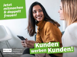 Bild von Kunden werben Kunden 